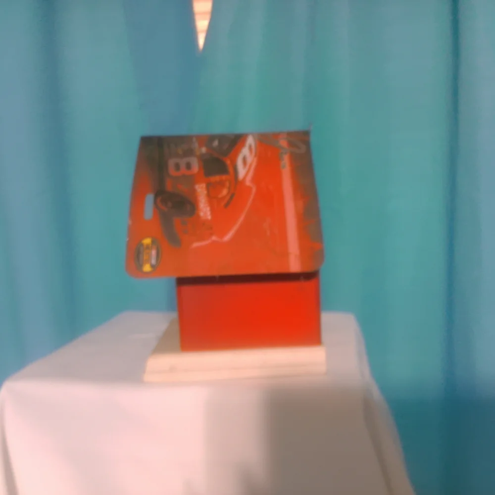 Nascar Red Birdhouse with Metallic Roof